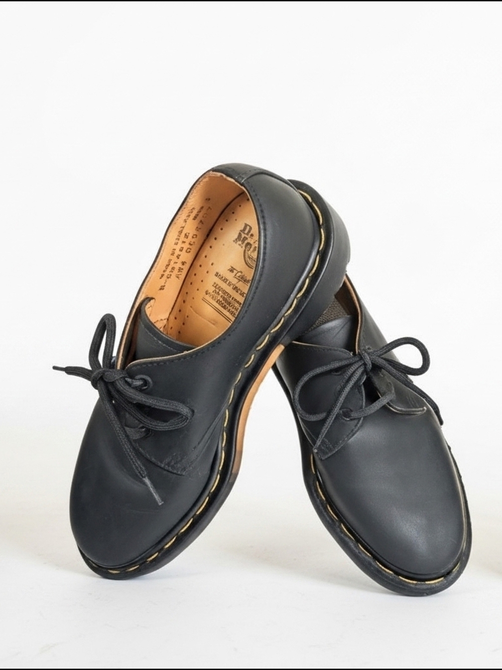 Dr. Martens Black Leather Oxford Lace-Up Shoes Women's US 5.5